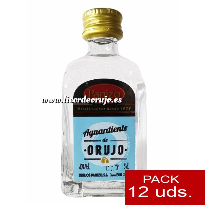 Imagen 2 Licor, Orujo, Cremas, Bebida Mini Aguardiente de Orujo Panizo 5cl - CR 1 PACK DE 12 UDS
