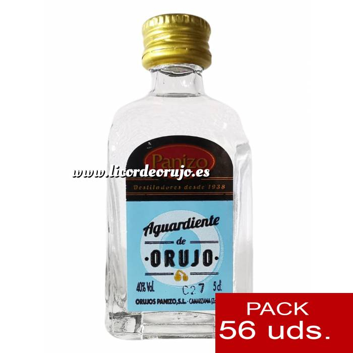Imagen 2 Licor, Orujo, Cremas, Bebida Mini Aguardiente de Orujo Panizo 5cl - CR CAJA DE 56 UDS