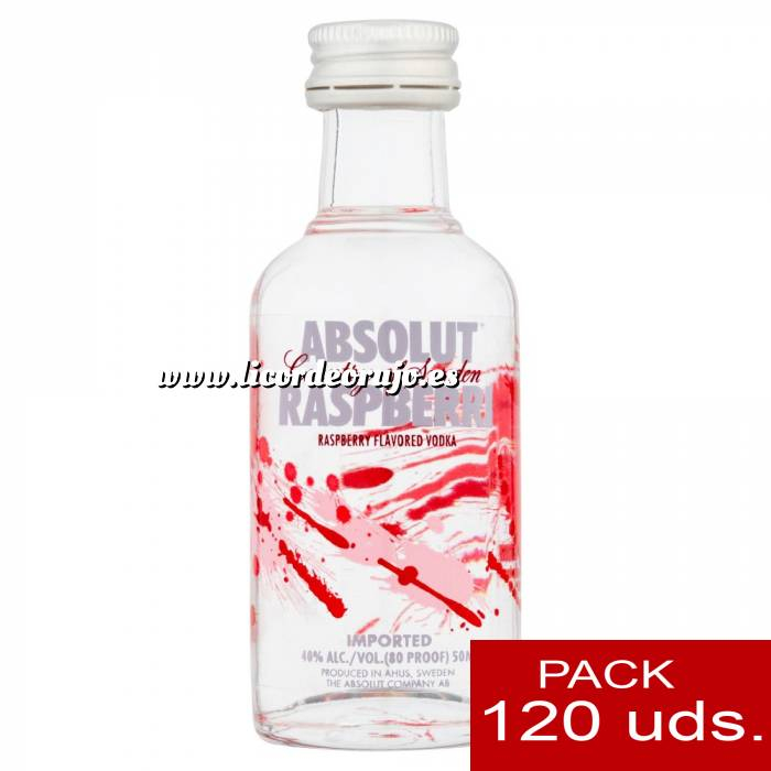 Imagen 5 Vodka Vodka Absolut Raspberri 5cl - CR CAJA DE 120 UDS