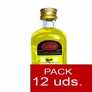 2 Licor, Orujo, Cremas, Bebida - Mini Orujo de hierbas Panizo 5cl - CR 1 PACK DE 12 UDS